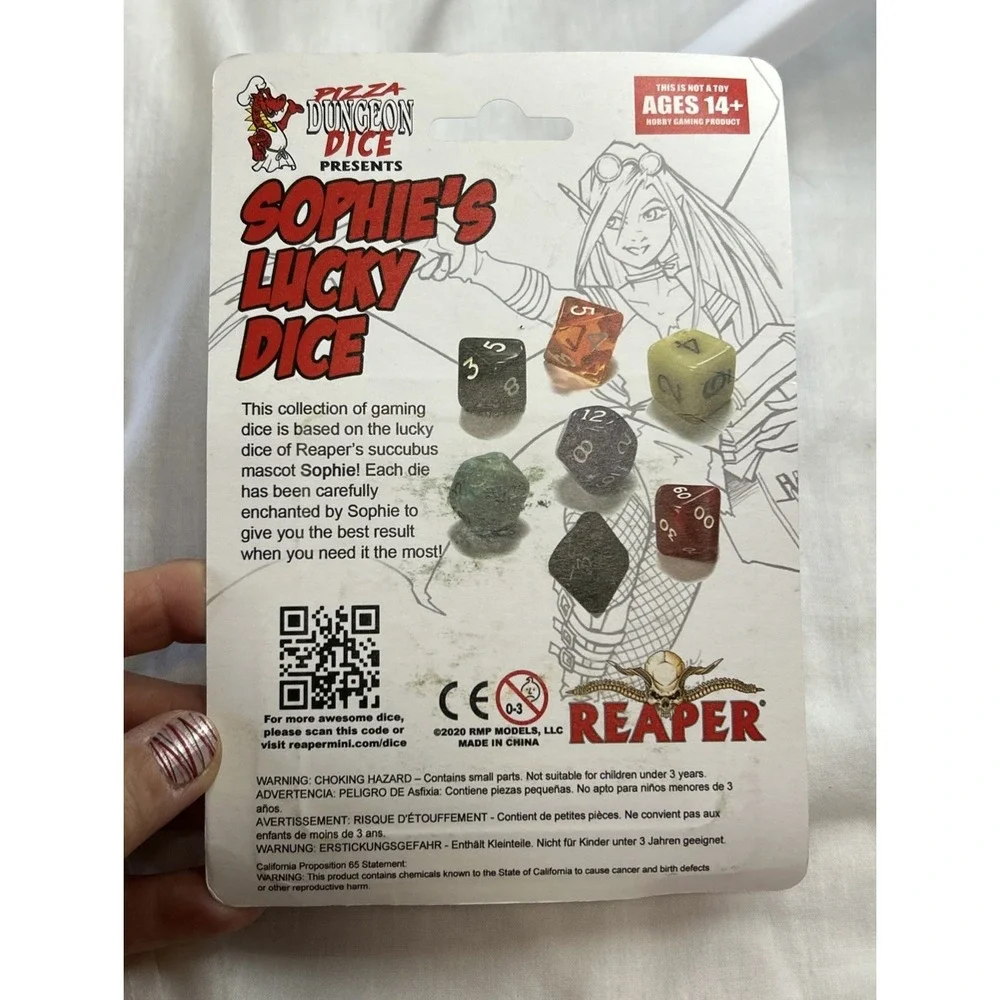 Sophie's Lucky Dice NIB‎ - Limited Reaper Pizza Dungeon D&D Polyhedron Die